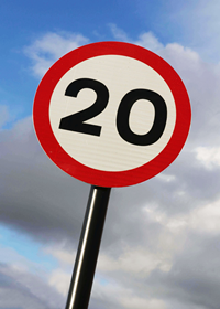 20mph sign